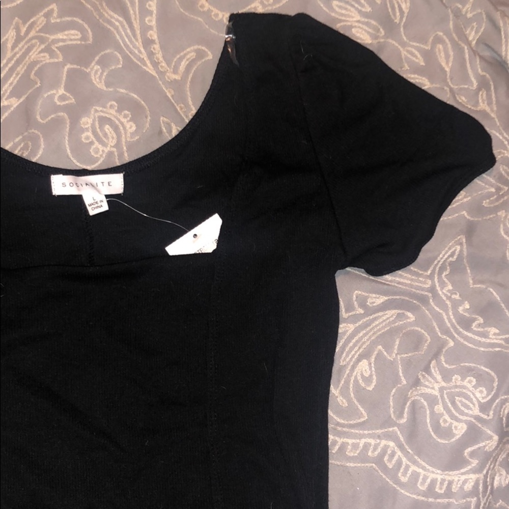 NWT Black Ribbed Bodysuit✨